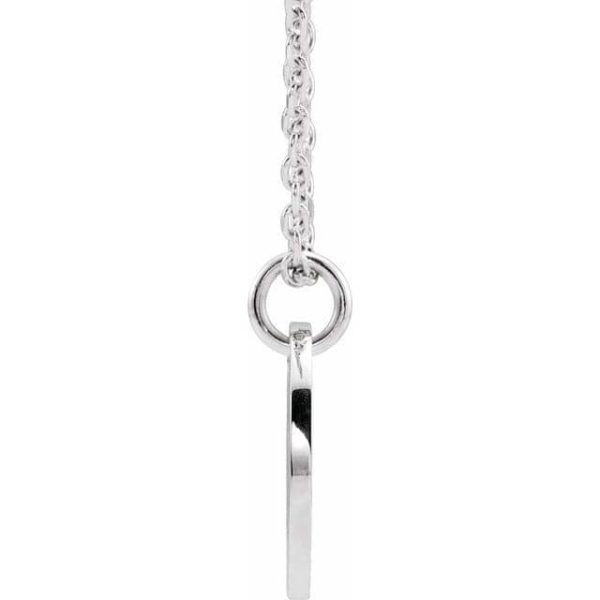 Initial Dangle Necklace | White