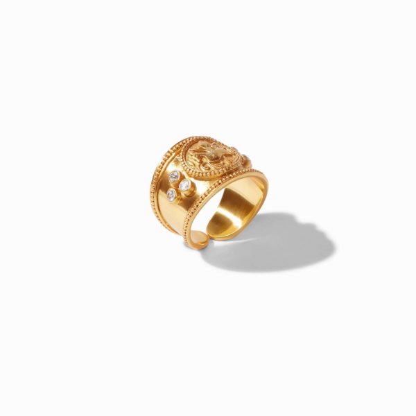 Coin Crest Ring | Gold