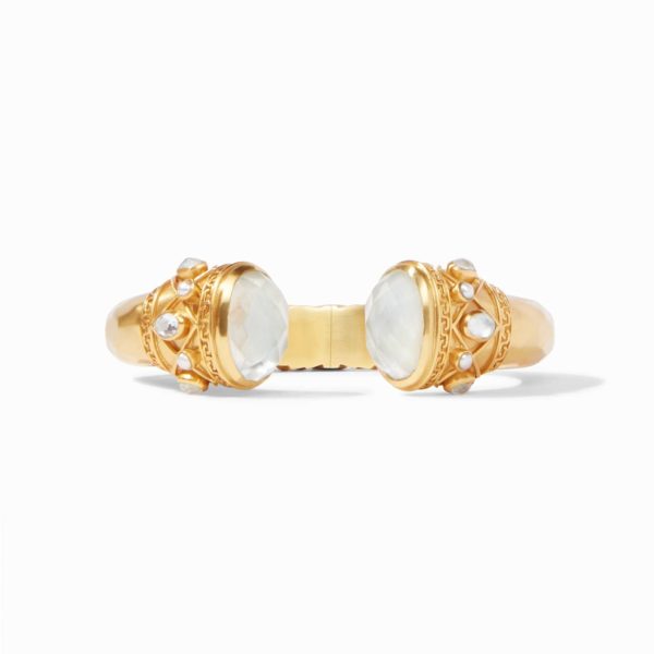 Savannah Hinge Cuff | Iridescent Clear Crystal