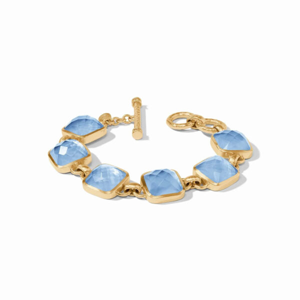 Catalina Stone Bracelet | Iridescent Chalcedony Blue