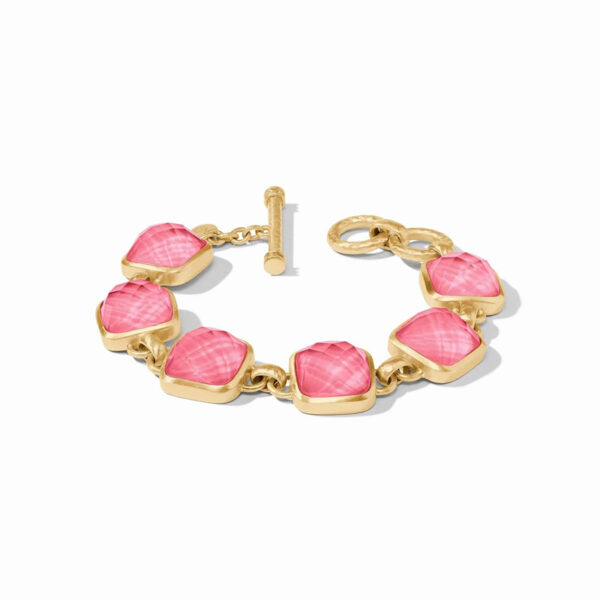 Catalina Stone Bracelet | Iridescent Peony Pink