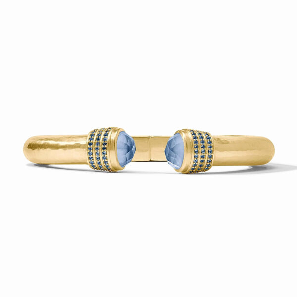 Luna Demi Cuff | Iridescent Chalcedony Blue