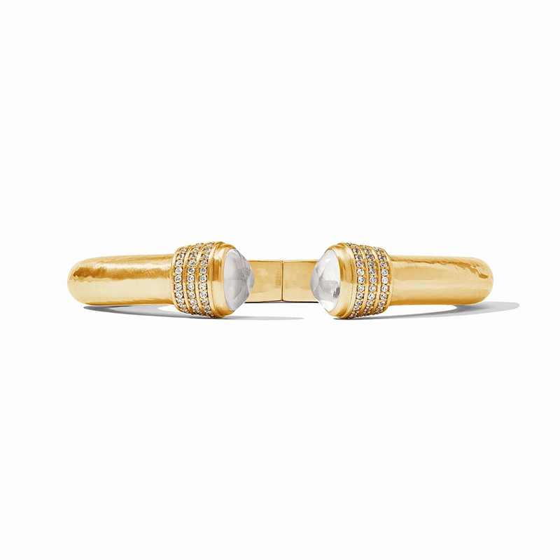 Luna Demi Cuff | Iridescent Crystal Crystal