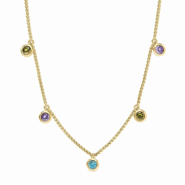 Rainbow Delicate Charm Necklace | Blue Twilight