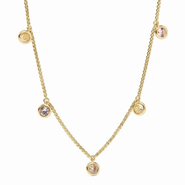 Rainbow Delicate Charm Necklace | Champagne Radiance