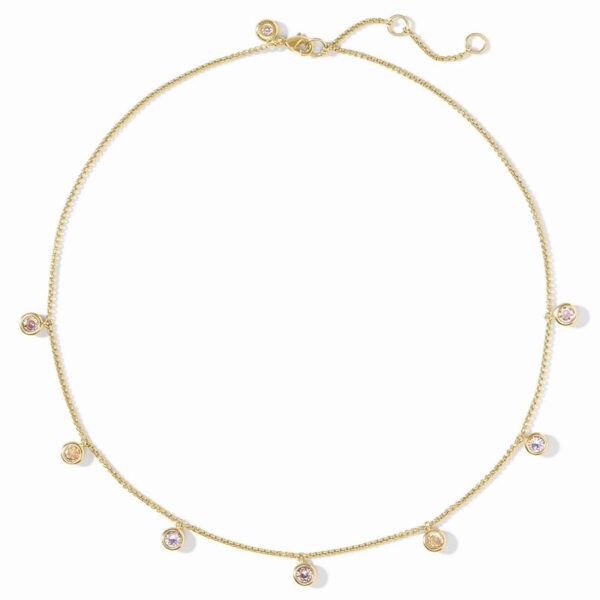 Rainbow Delicate Charm Necklace | Champagne Radiance