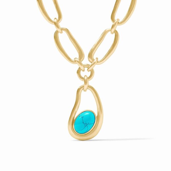 Wave Statement Necklace | Turquoise Blue